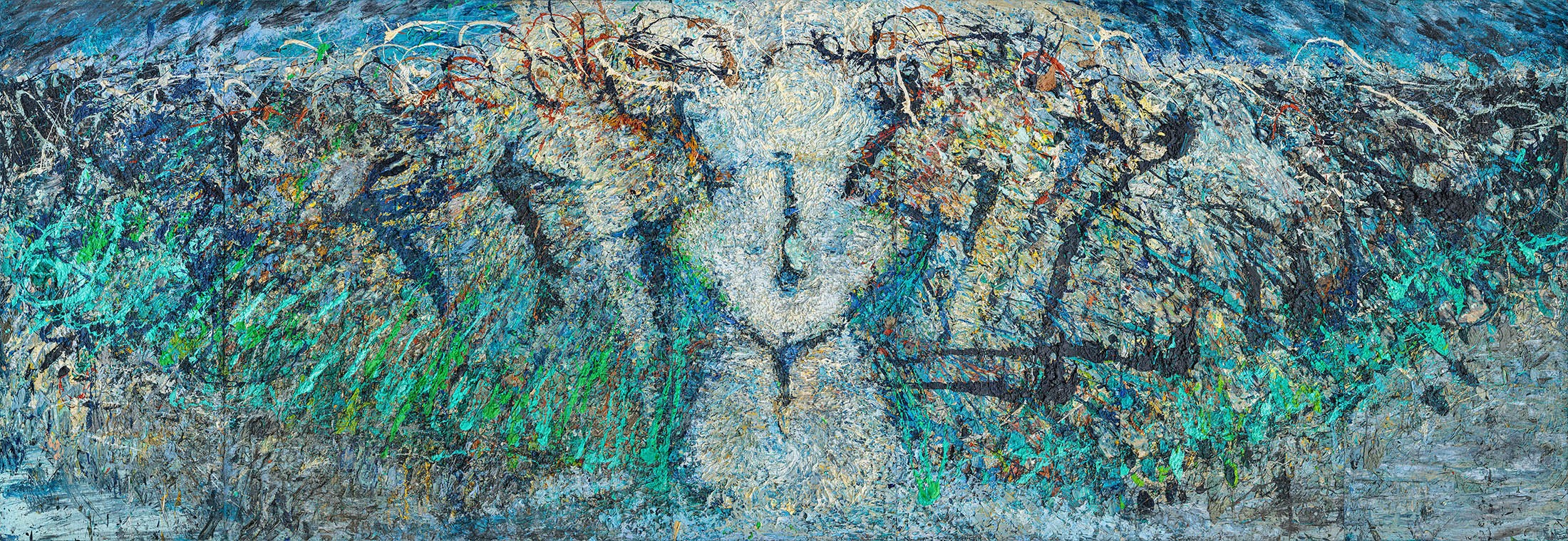 The Dawn of Life, oil painting by Xunmu Wu (Wu Xunmu)